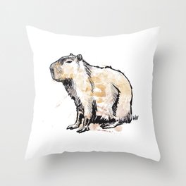 Capybara Throw Pillow