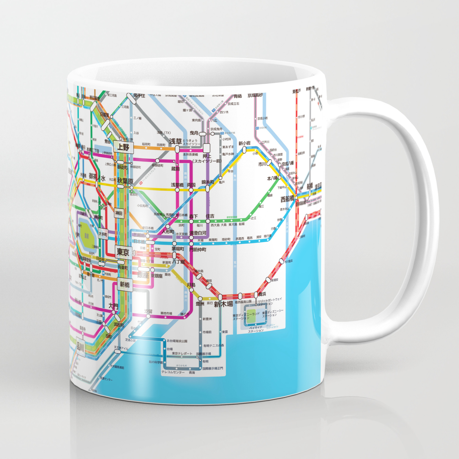 tokyo subway map coffee mug by otakuteland