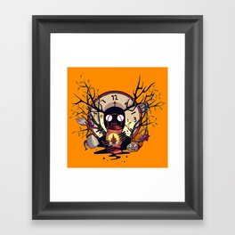 Over the garden wall with kitty Framed Art Print