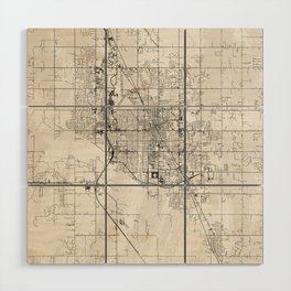 Norman USA - City Map  Wood Wall Art