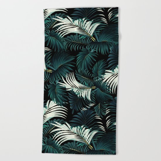 TROPICAL JUNGLE - Night Beach Towel