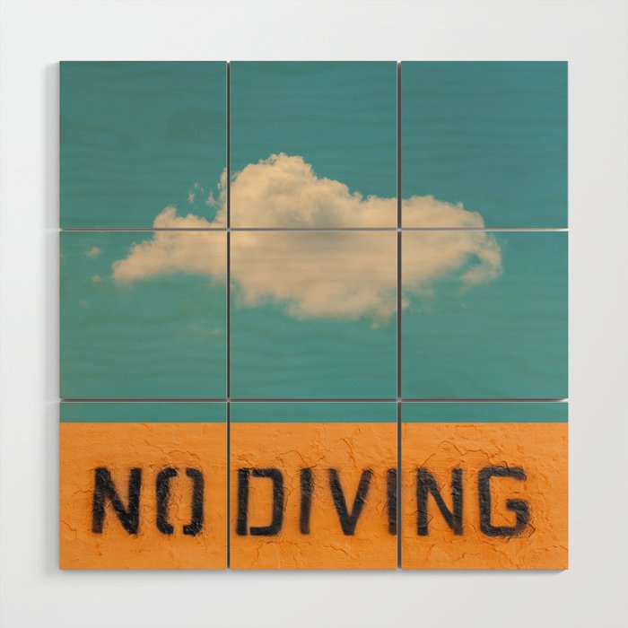 No Diving Wood Wall Art