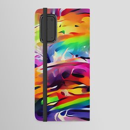 Modern Colorful Psychedelic Abstract Android Wallet Case