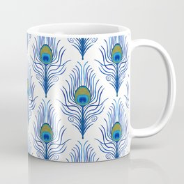 Peacock Feathers 1. Navy Coffee Mug