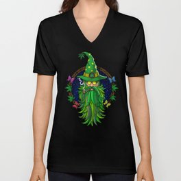 Weed Cannabis Wizard V Neck T Shirt
