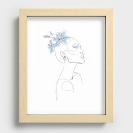 Blue Lily Lady Recessed Framed Print