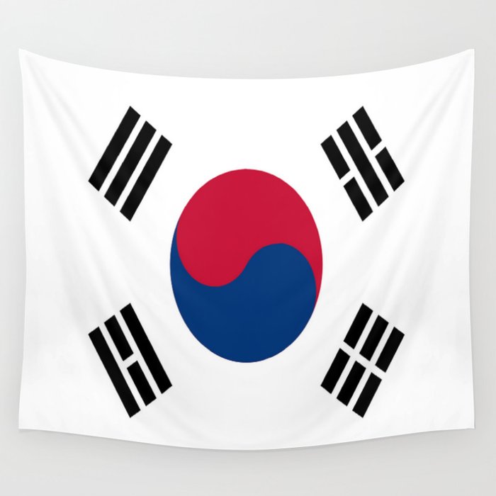 Flag of south korea Wall Tapestry