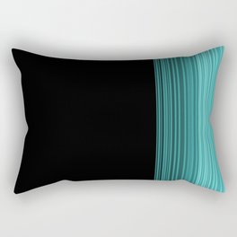 Black to turquoise stripes Rectangular Pillow