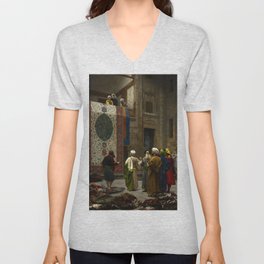 Jean-Léon Gérôme "Carpets - The Carpet Merchant" V Neck T Shirt