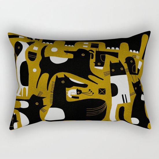 ANIMAL PATTERN BROWN Rectangular Pillow