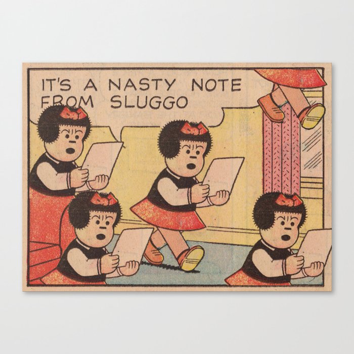 Nancy's Nasty Note Canvas Print