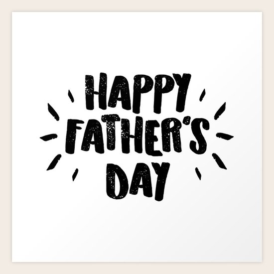 Happy Fathers Day Text Happy Father's Day - Fun Bold Text Art Print By A Little Leafy | Society6