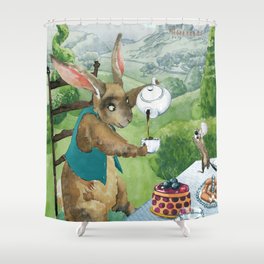 RABBIT PARTY Shower Curtain