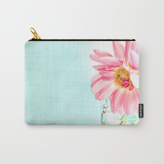 Pink Flower Carry-All Pouch