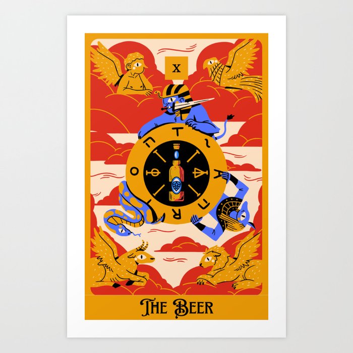 The Beer Tarot Card Art Print
