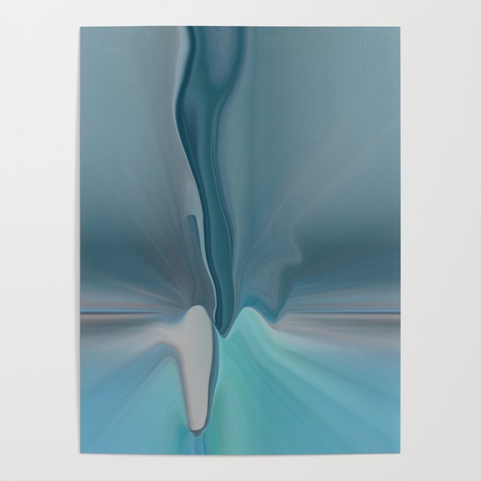 Melting Sea Glass Abstract Poster