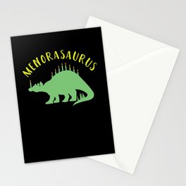 Menosaurus Dinosaur Menorah 2021 Hanukkah Stationery Card