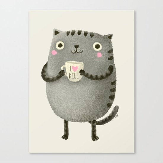 I♥kill (brown) Canvas Print