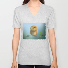Little owl is looking at you :D V Neck T Shirt
