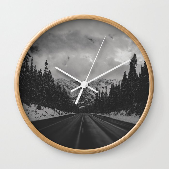 December Road Trip in the Pacific Northwest Wall Clock