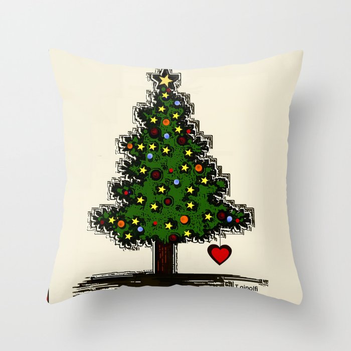 Holiday with Heart  Throw Pillow