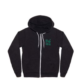 Bottle Green Collage: Paper Cutouts Matisse Edition Zip Hoodie