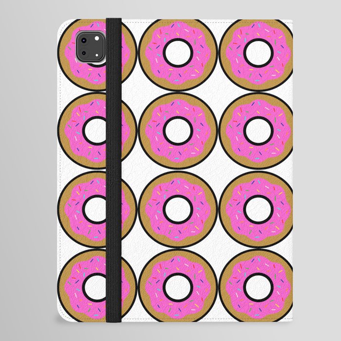 Yummy Frosted Pink Donut with Rainbow Sprinkles iPad Folio Case