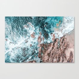 Aerial Ocean Art Print, Aerial Beach Art, Coastal Ocean Sea Summer, Beach Photography, Art Print Canvas Print