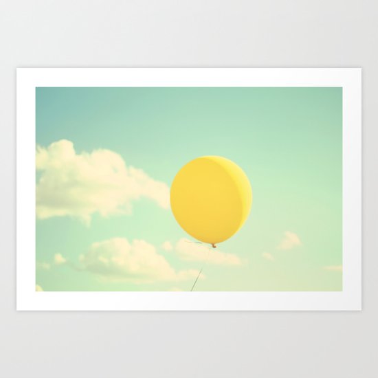 yellow balloon Art Print
