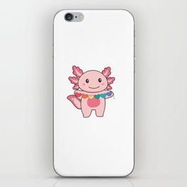 Rainbow Flag Gay Pride Lgbtq Hearts Axolotl iPhone Skin