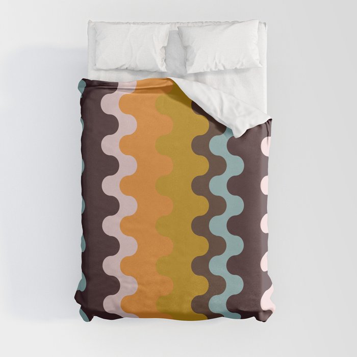 60s Retro Pattern Abstract #2 Duvet Cover