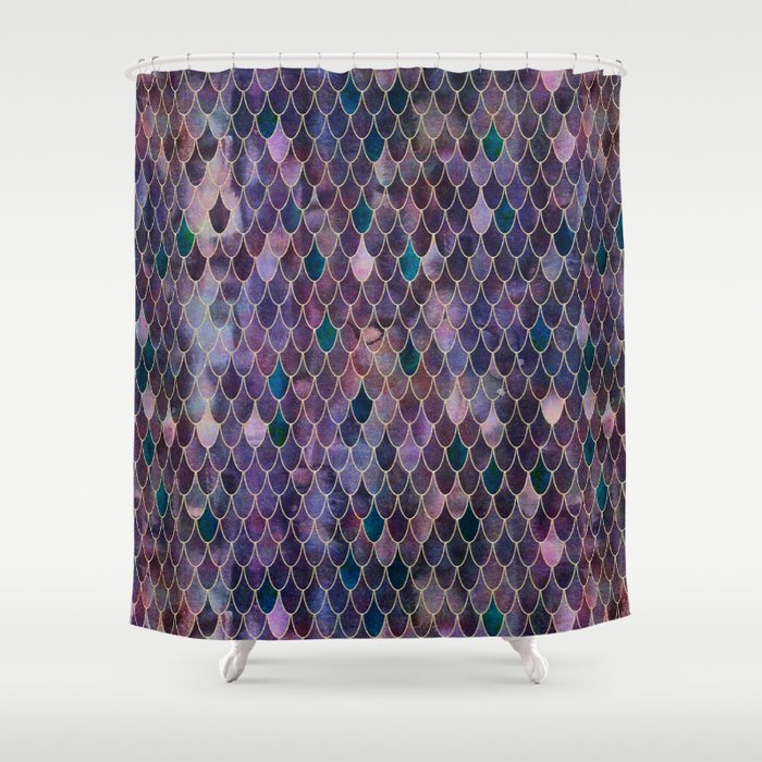 Mermaid Dark Purple Shower Curtain By Szi Brown Society6 Mermaid Dark Purple Shower Curtain By, Teal And Purple Shower Curtain