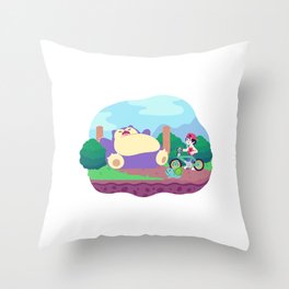 Teeny Tiny Worlds - Route 12 Throw Pillow