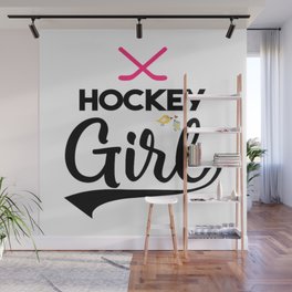 Hockey Girl Art Design For Women Who Love Hockey Wall Mural