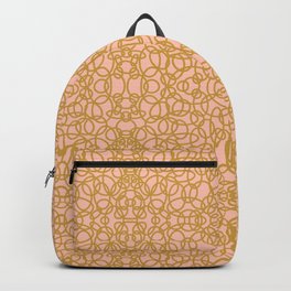 Inner Circles - pink and yellow mustard Backpack