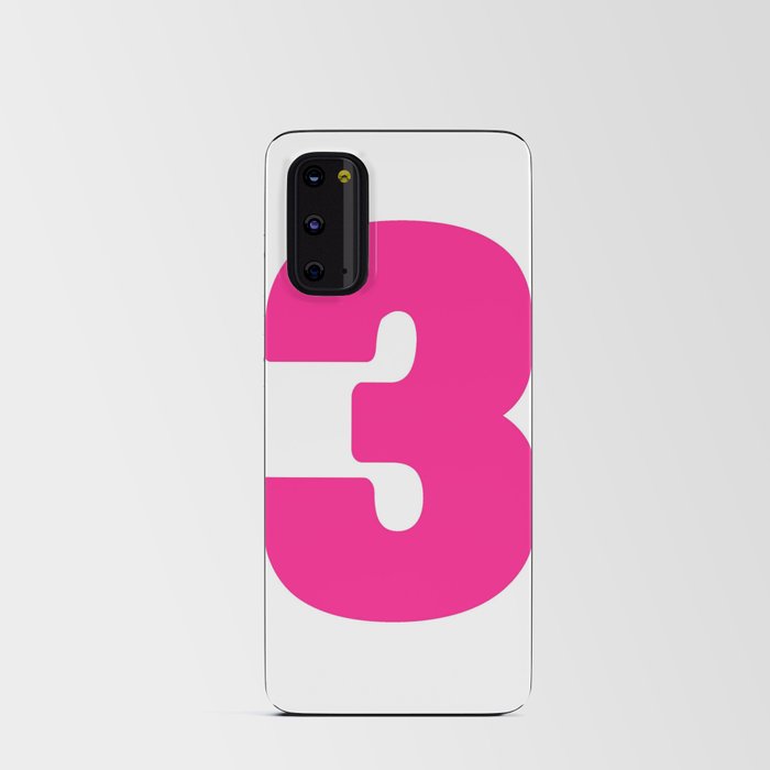 3 (Dark Pink & White Number) Android Card Case