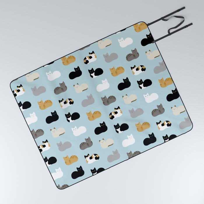 Cat Loaf Print Picnic Blanket