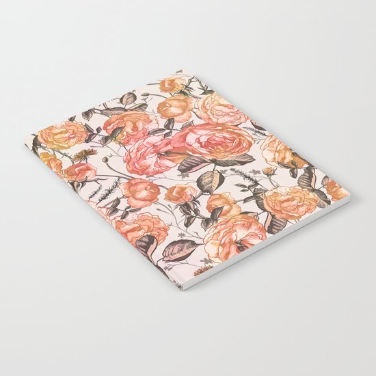 Vintage Floral Watercolor Pattern Notebook