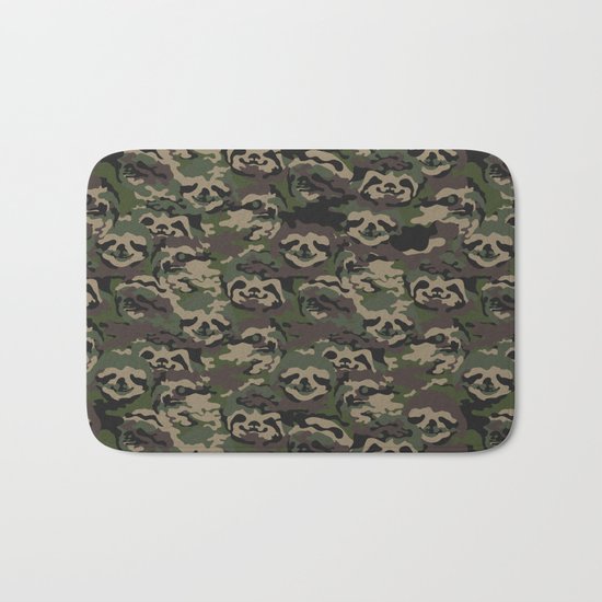 Sloth Camouflage Bath Mat