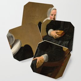 Portrait of an Elderly Lady, 1633 by Frans Hals  Coaster