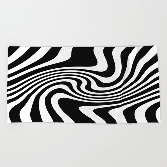 BLACK AND WHITE Beach Towel