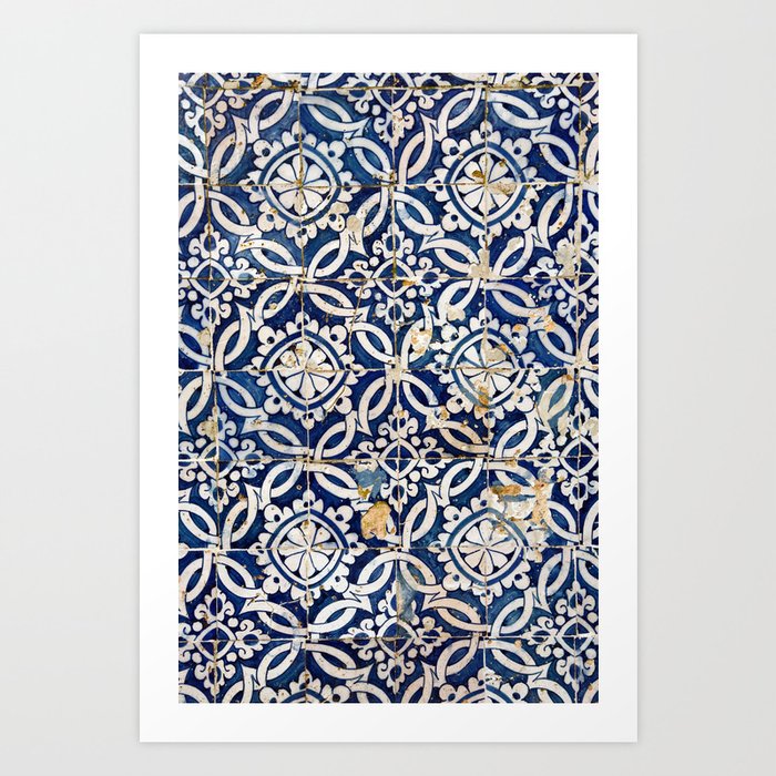 Portuguese glazed tiles Art Print
