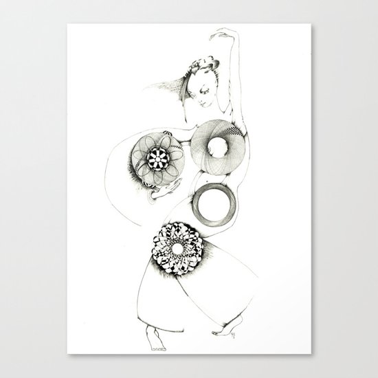 Danseuse Spiral Canvas Print