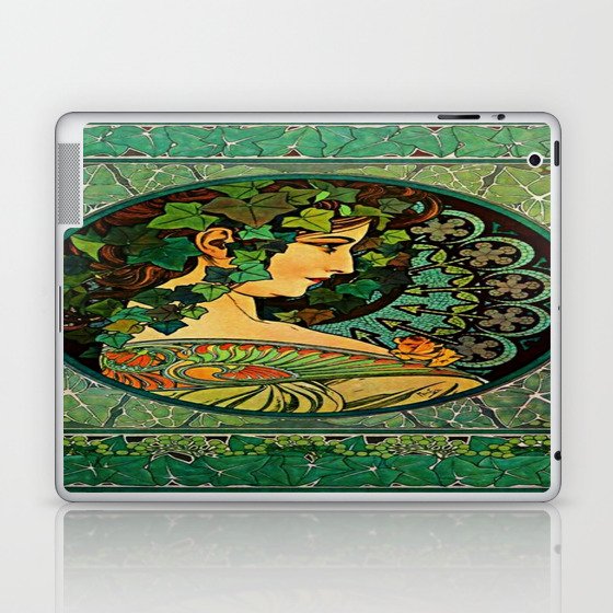 Alphonse Mucha Ivy (1860 – 1939) Laptop & iPad Skin