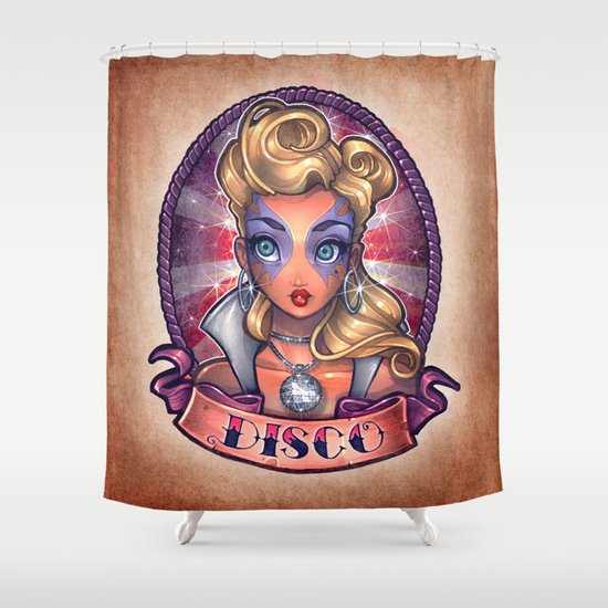 DISCO pinup Shower Curtain