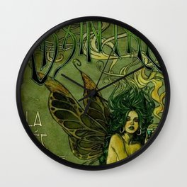 Vintage Parisian Green Fairy Absinthe Alcoholic Aperitif Advertisement Poster Wall Clock