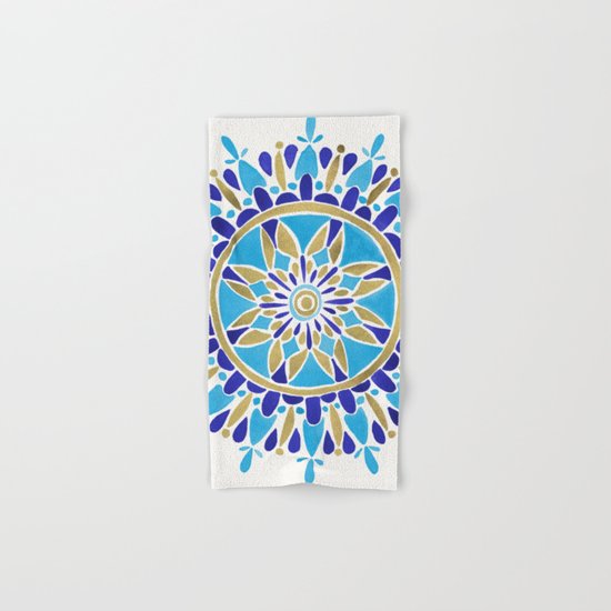 Royal Blue Mandala Hand & Bath Towel