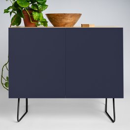 Dark Gray Blue Solid Color Pantone Maritime Blue 19-3831 TCX Shades of Black Hues Credenza