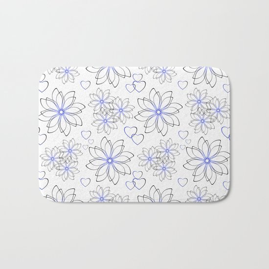 Cute floral pattern. Bath Mat