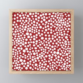 Red and White Polka Dots Framed Mini Art Print
